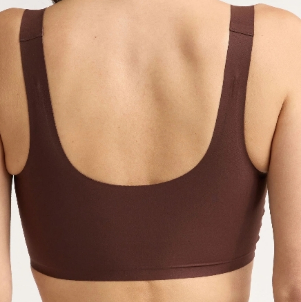 Women's Wirefree Bonded Longline Squareneck Bra   Various Sizes   NWT Brown - Picture 2 of 13